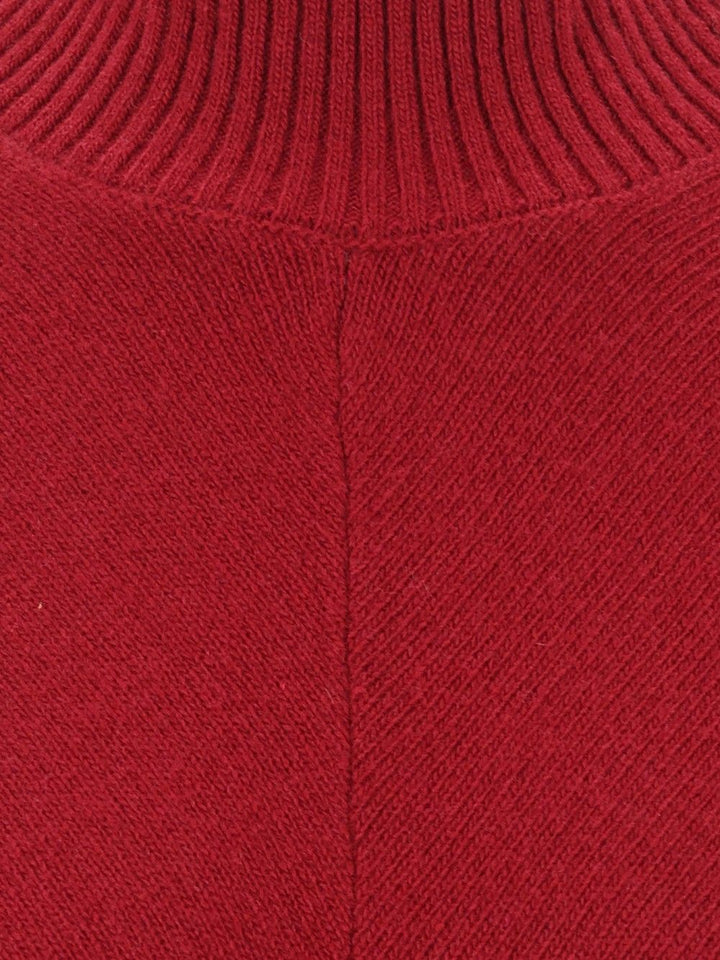 Federica Tosi Maglia M/M Collo Alto Con Manicotti -Lana Merino/Cashmere Knitwear - Red | 9fe76659cc2cd385ab9678868dfc5ee8b48913cd