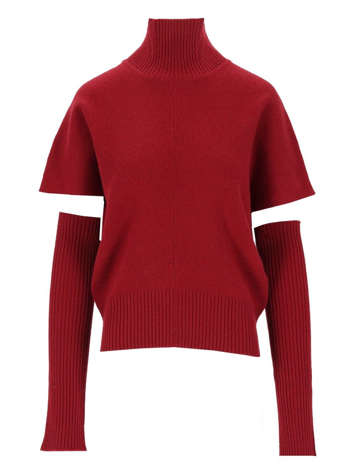Federica Tosi Maglia M/M Collo Alto Con Manicotti -Lana Merino/Cashmere Knitwear - Red | f801d3cc1857778c2c4e324c6c1da643043216e4
