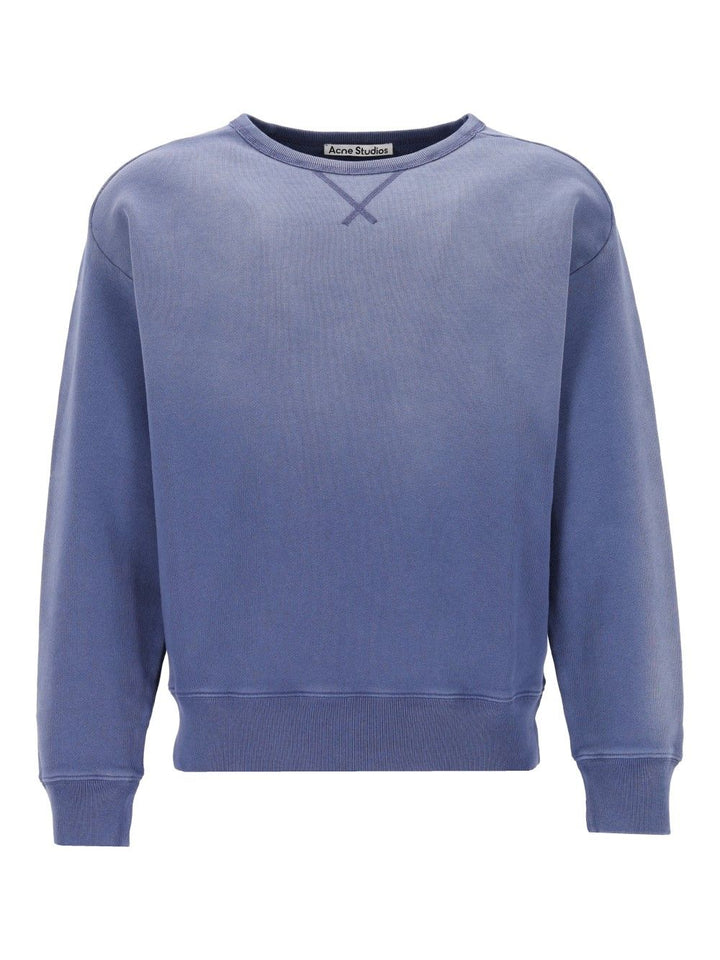 Acne Studios Sweatshirt With Spray Logo Knitwear - Blue | efefc11e37560c9e1990f4c9af1ed194673a762d