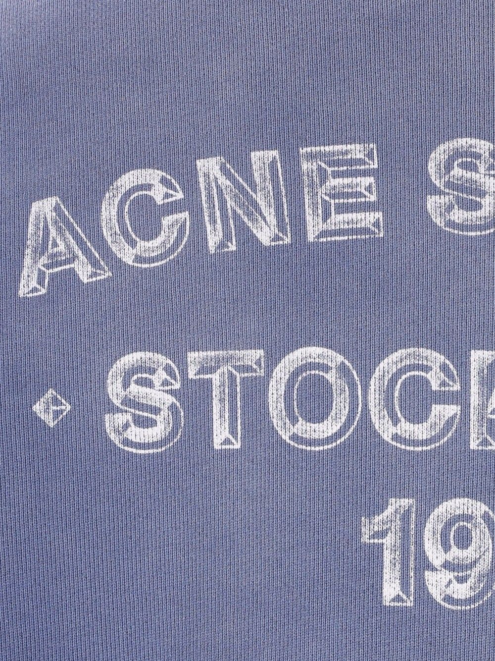 Acne Studios Sweatshirt With Spray Logo Knitwear - Blue | 4e34ed9ef0fe762e837325eb7476207cd8ca4861