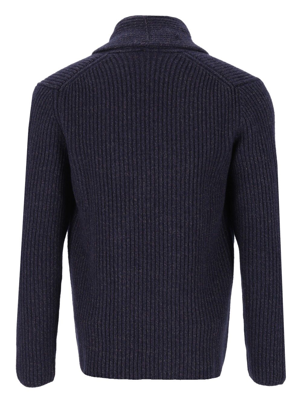Al Duca D'Aosta Cardigan Doppio Petto Scialle Melange 100 Lana Knitwear - Blue | dda67eaed142a6356648723b80a552ea10bed464