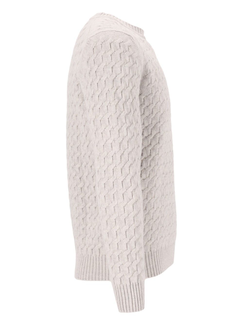 Al Duca D'Aosta Giro Treccia 3d 100 Lana Knitwear - Grey | 41d197cec9892046cc0c2870f11d5641f886086f