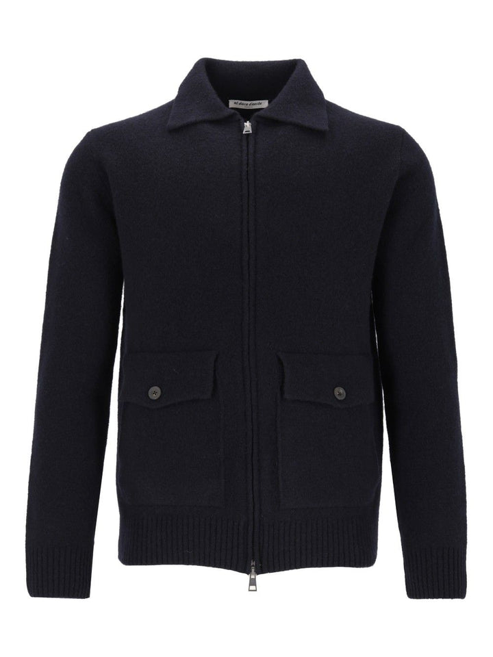 Al Duca D'Aosta Cardigan Zip 2 Tasche 93 Lana 6 Pa 1 Elastan Knitwear - Blue | a9dce02002c31598944c779d612bc4dc479d740f