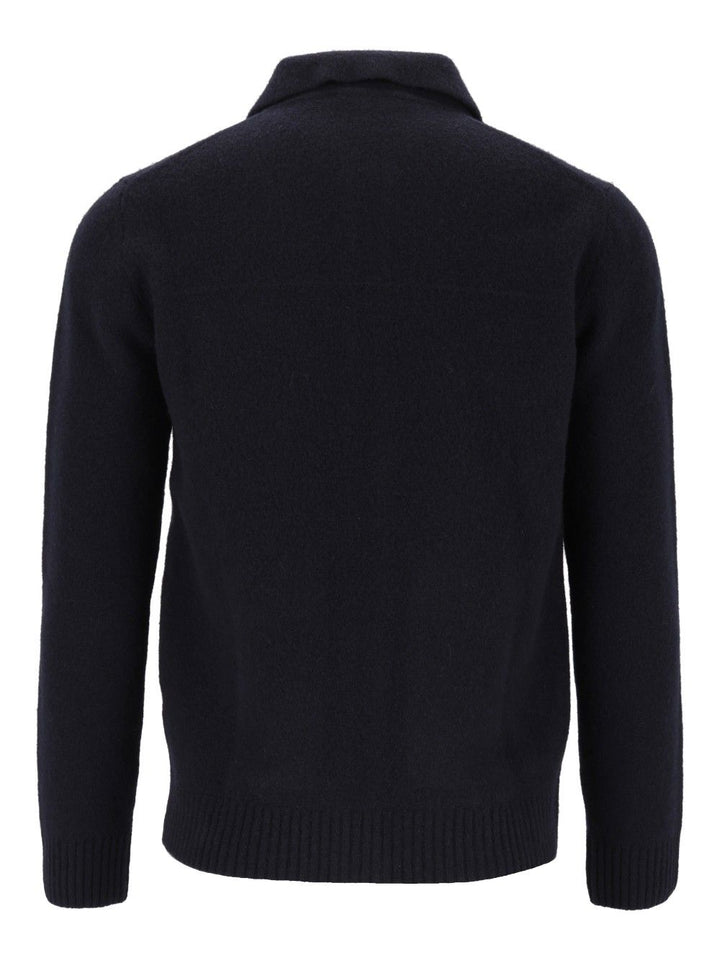 Al Duca D'Aosta Cardigan Zip 2 Tasche 93 Lana 6 Pa 1 Elastan Knitwear - Blue | 4361cc360c25951571d4a62bfa5f120c10e6fe5c
