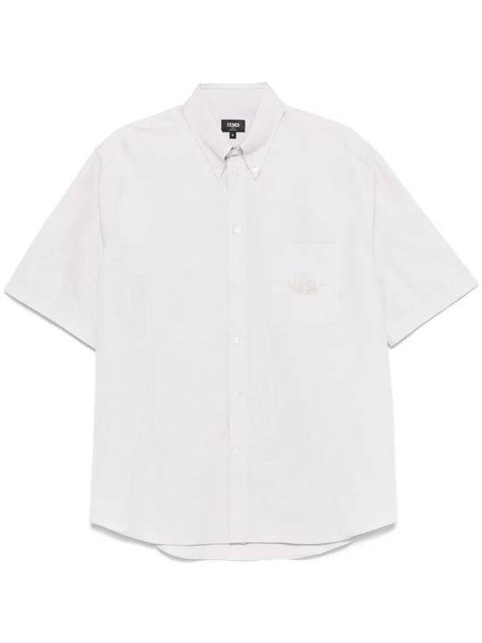 Fendi Crest Oxford Cotton Shirt