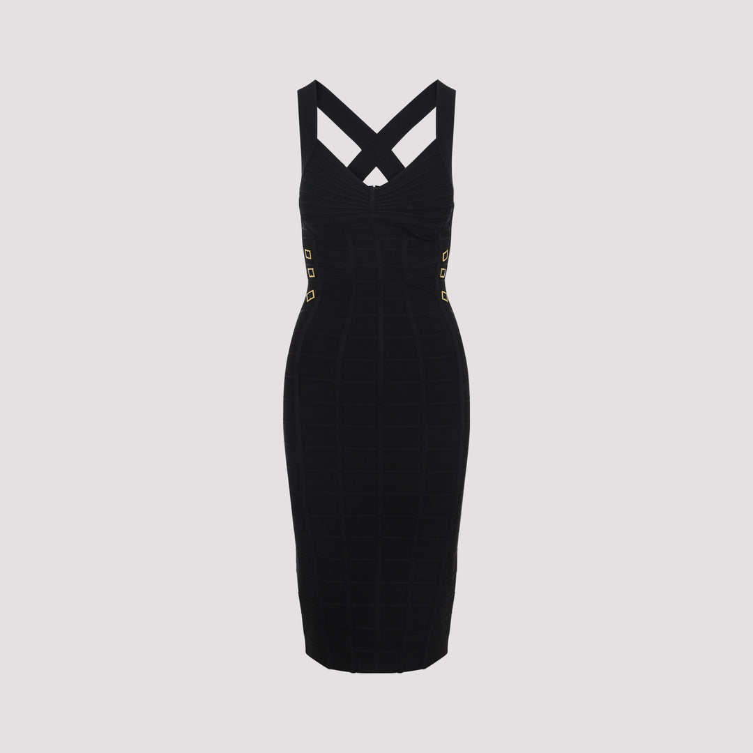 Elisabetta Franchi Midi dresses - Black | f3c12e570082e68717c6076794c87aaf6c3bf3b9