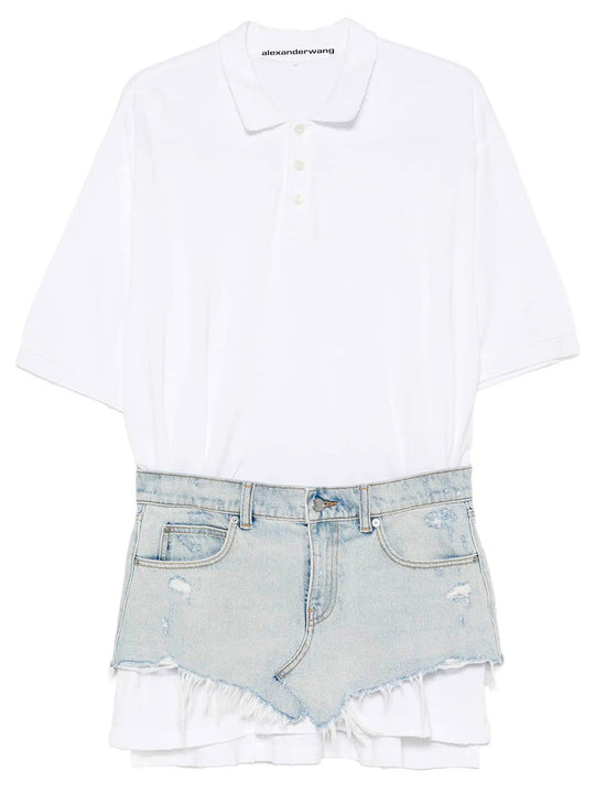 Pre-Styled Denim Polo Dress