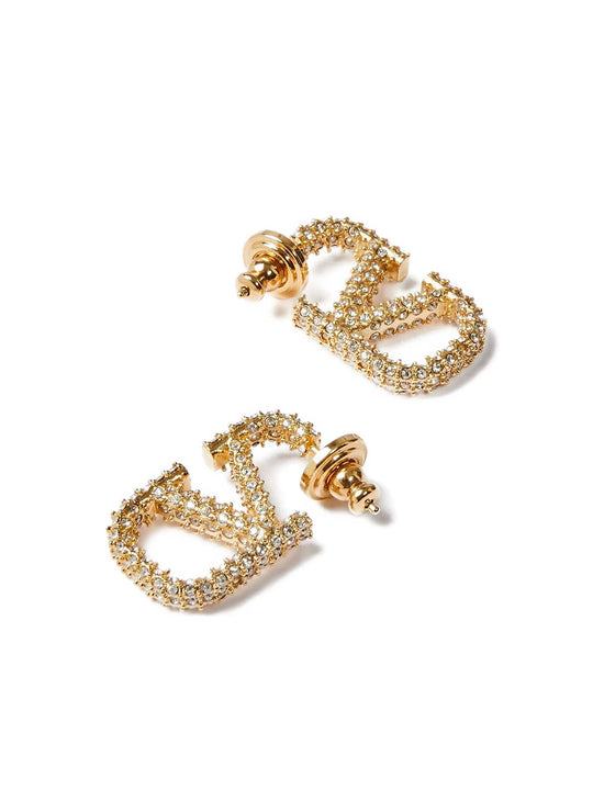 Vlogo Signature Earrings In Metal And Swarovski ® Crystals