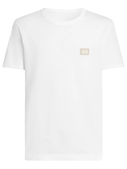 Cotton T-Shirt With Plaque
