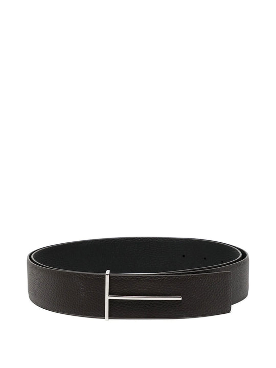 T Slim Reversible Belt In Grain Leather