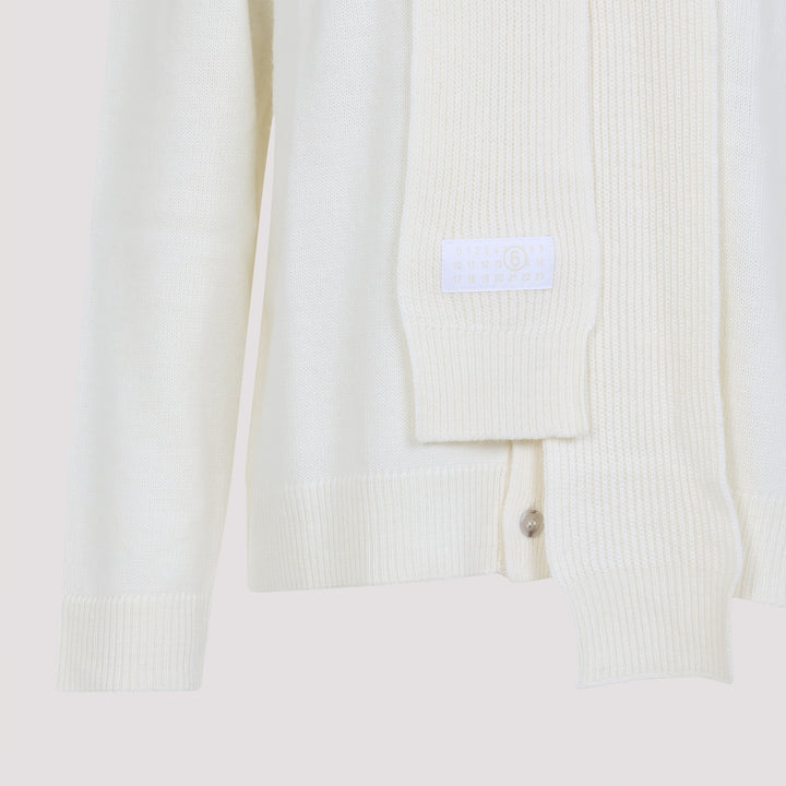 Mm6 Maison Margiela Cardigan - White | cc41eb69059aa0e27e939fd88b0ca67225643c96