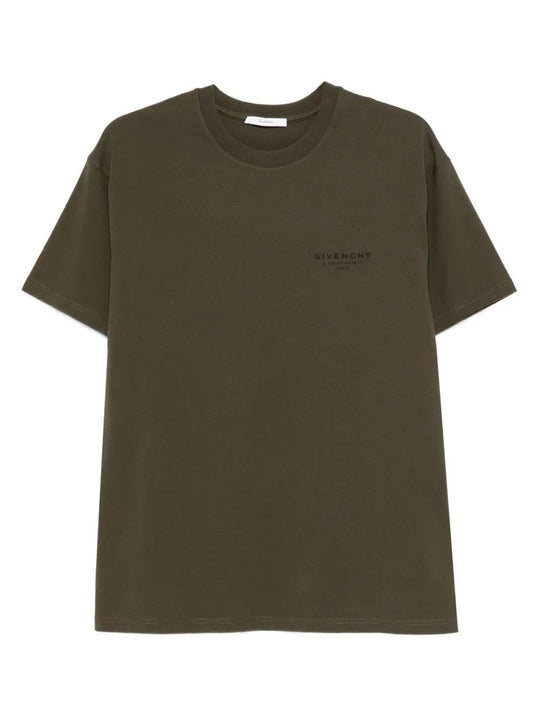 Cotton T-Shirt With Givenchy Stamp Print