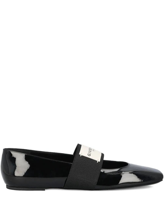 Sliced Square Ballerinas In Patent Leather
