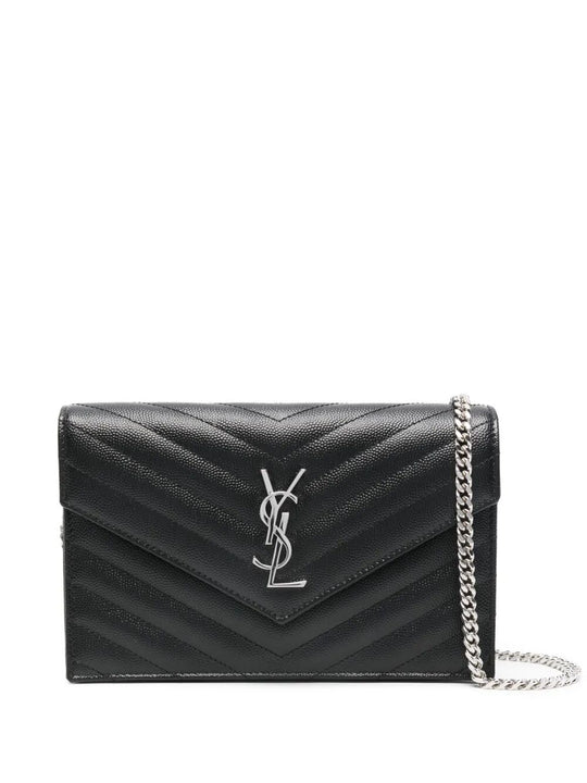Cassandre Envelope Chain Wallet In Grain De Poudre Leather
