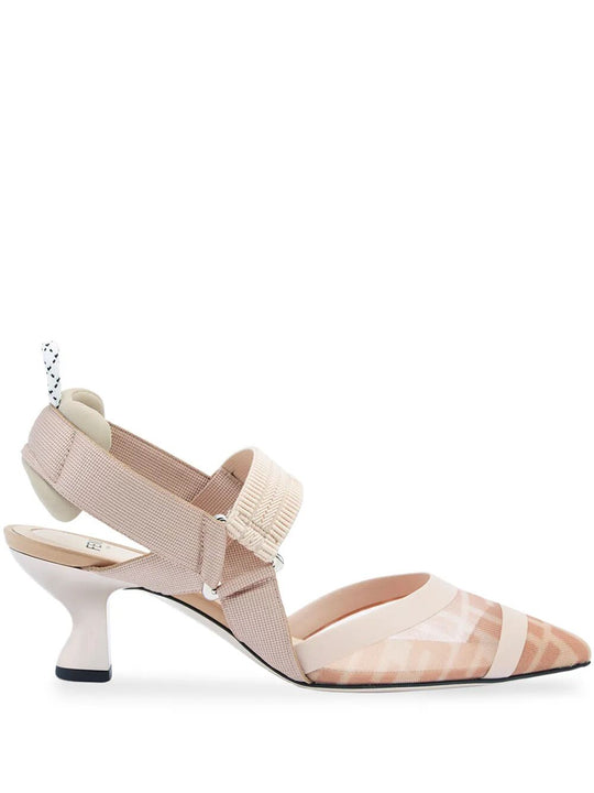 ColibrÌ Leather And Mesh Slingbacks