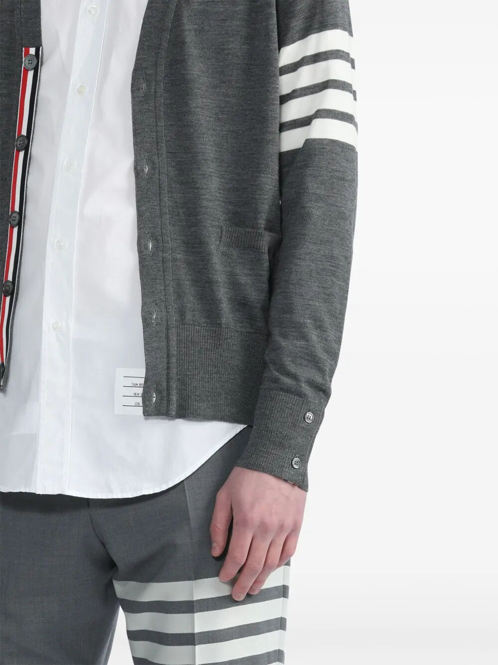 Thom Browne Cardigan - Grey | 85667438e36f984fdd77fc88443472df58ad948b