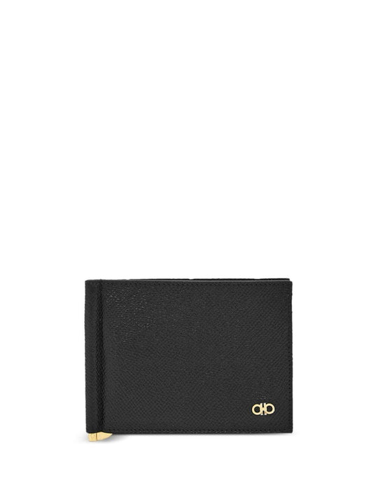 Grained Leather Bi-Fold Wallet