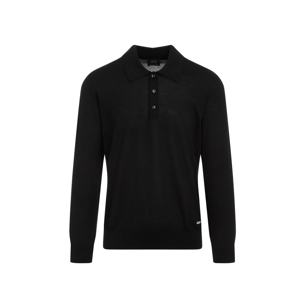 Brioni Polo neck - Black | 3fd5840d7b58b3ea3e47a9d3e51af88d6a439ae5