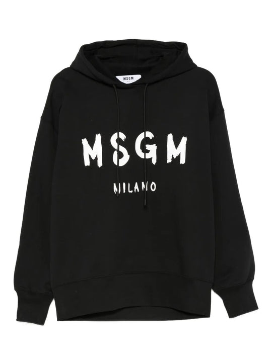 Logo Print Cotton Hoodie