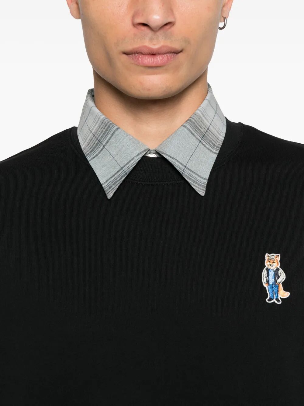 Maison KitsunÉ Round neck - Black | 8533b6b4cdd73c06816915c4775d87f423f68d80