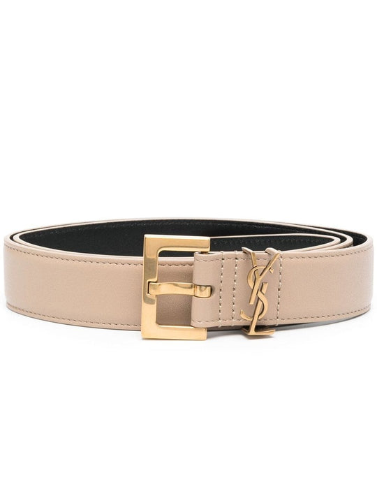 Cassandre Belt With Square Buckle In Smooth Leather