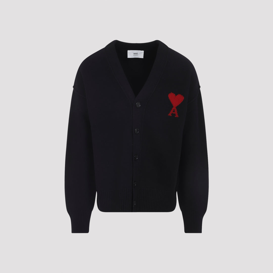 Ami Cardigan - Black | 14eb8d805bfa16c7a9744223bfac2a5883dab4be