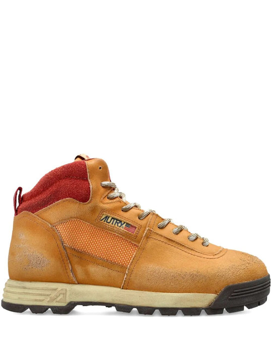 Alga Mid Worn-Out Effect Suede Sneakers