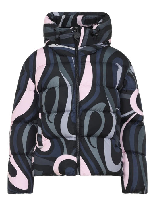Marmo Print Down Jacket