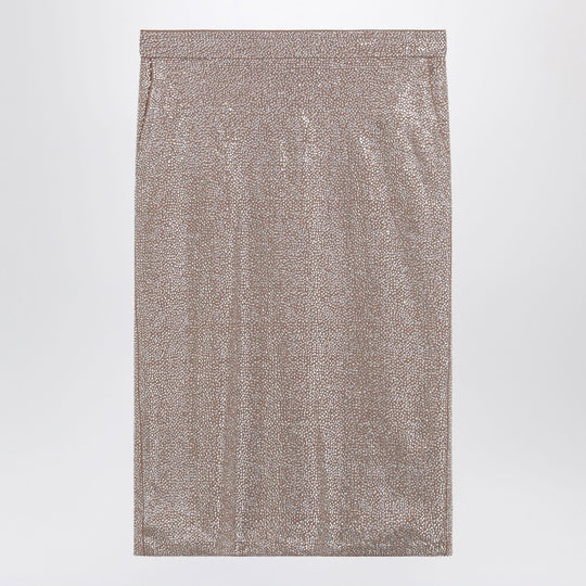 Midi Skirt With Silver Rhinestones