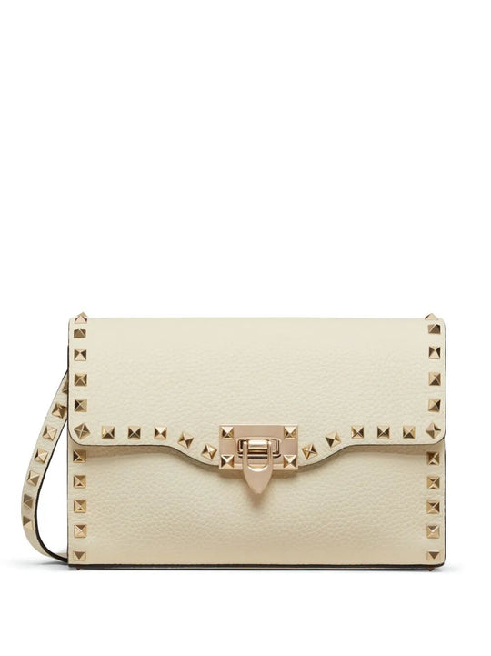 Rockstud Small Garnet Calfskin Crossbody Bag