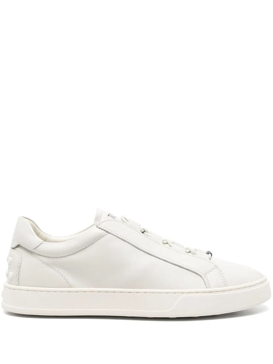 Leather Sneakers With One-Pull Lace