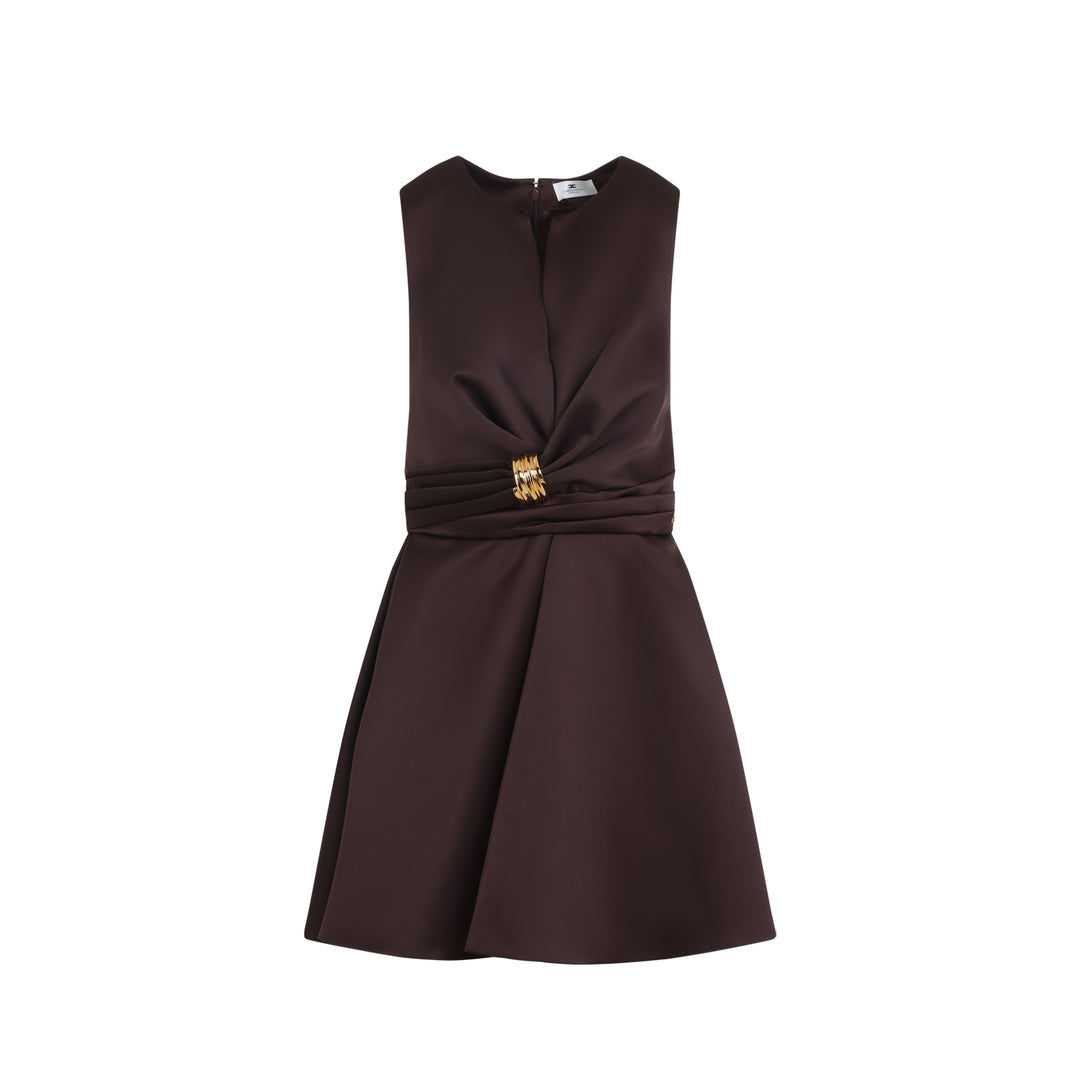 Elisabetta Franchi Mini dresses - Brown | d0e1f278c694723c466fb05a8d760141cc248e85