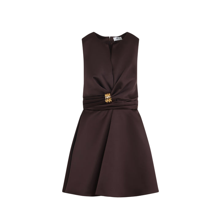 Elisabetta Franchi Mini dresses - Brown | d0e1f278c694723c466fb05a8d760141cc248e85