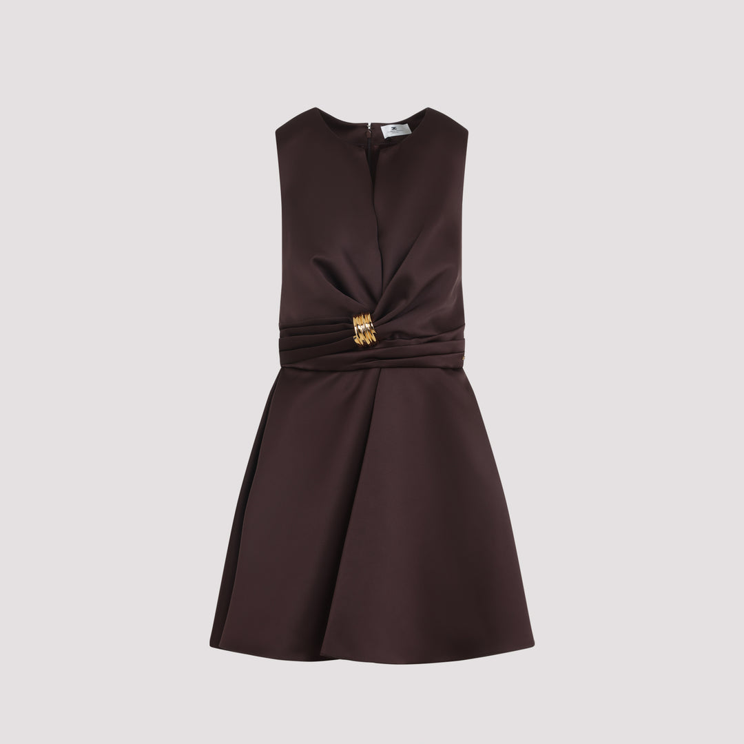 Elisabetta Franchi Mini dresses - Brown | 266f24c9559ff6eece720c7b58eb043c2d188f14