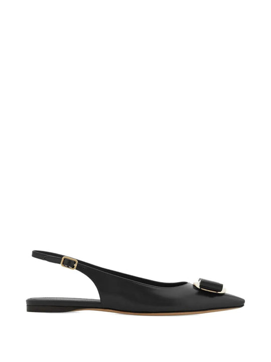 Zelmy Leather Flat Slingback