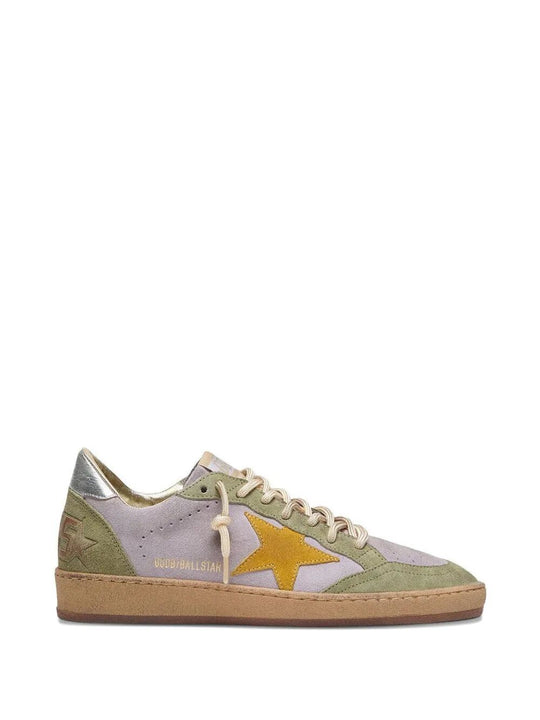 Ball Star Suede Sneakers With Laminated Leather Heel Tab