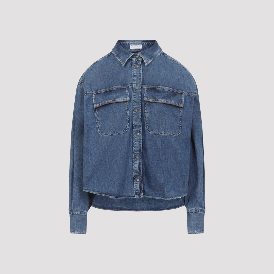 Brunello Cucinelli Denim&leather - Blue | d5930635b7506e2f0fcb690e2cdbf1c8eab5e976