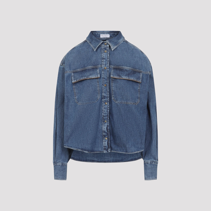Brunello Cucinelli Denim&leather - Blue | d5930635b7506e2f0fcb690e2cdbf1c8eab5e976
