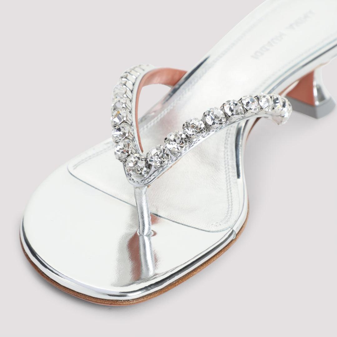 Amina Muaddi Sandals - Metallic | 71baf8582e1d9bd15e52a87201c100be18508cfd