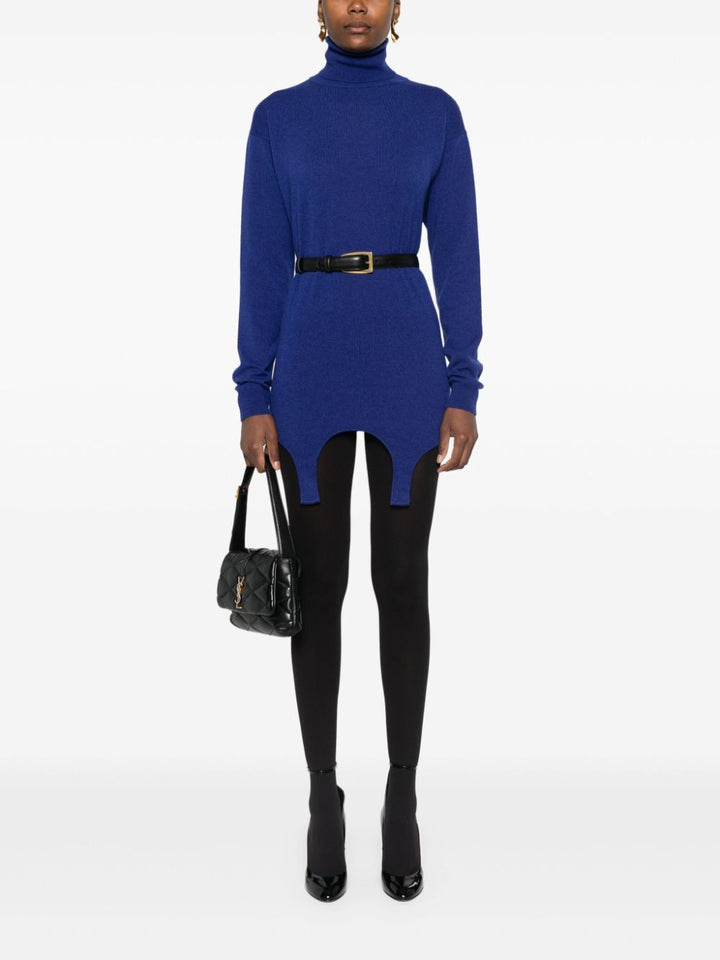 Saint Laurent Paris Turtle neck - Blue | b469eaf3253608564110fdde3a013e88579b3675