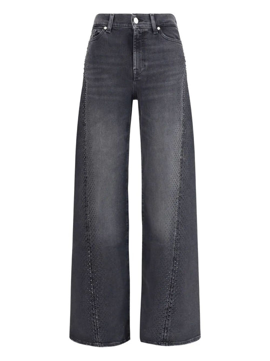Embellished Twisted Lotta Wide Leg Jeans