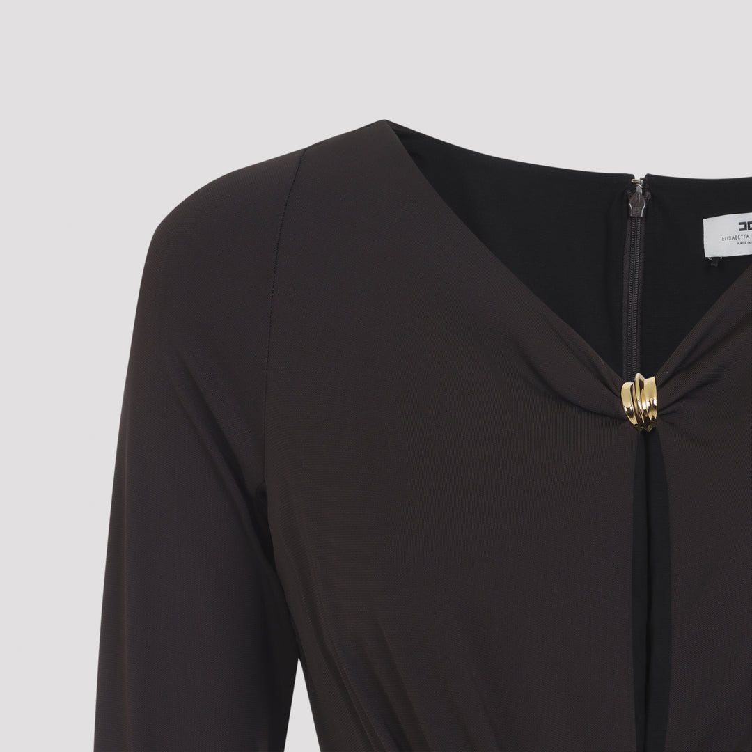 Elisabetta Franchi Long dresses - Brown | e8cd115c5fdb049fe16dec4e15206973a9fc1d12