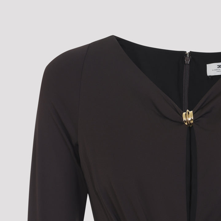 Elisabetta Franchi Long dresses - Brown | e8cd115c5fdb049fe16dec4e15206973a9fc1d12