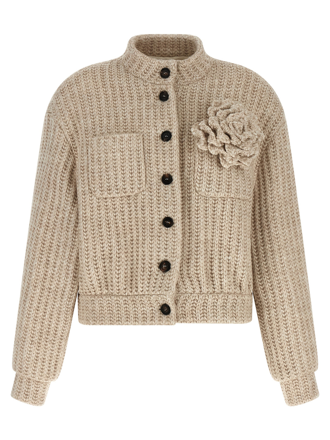 Giuseppe Di Morabito Wool Bomber Jacket Puffer Jackets - Beige | 0366589d82ae72c20bff55f9eecedcc85b699756