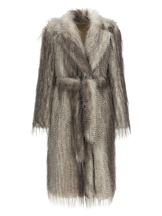Fur Coat Coats And Trench Coats Gray