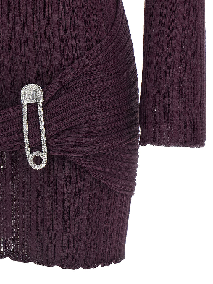 Giuseppe Di Morabito Jewel Brooch Dress Dresses - Purple | 480ae58179f575622406c6c6655f2fa8327306de
