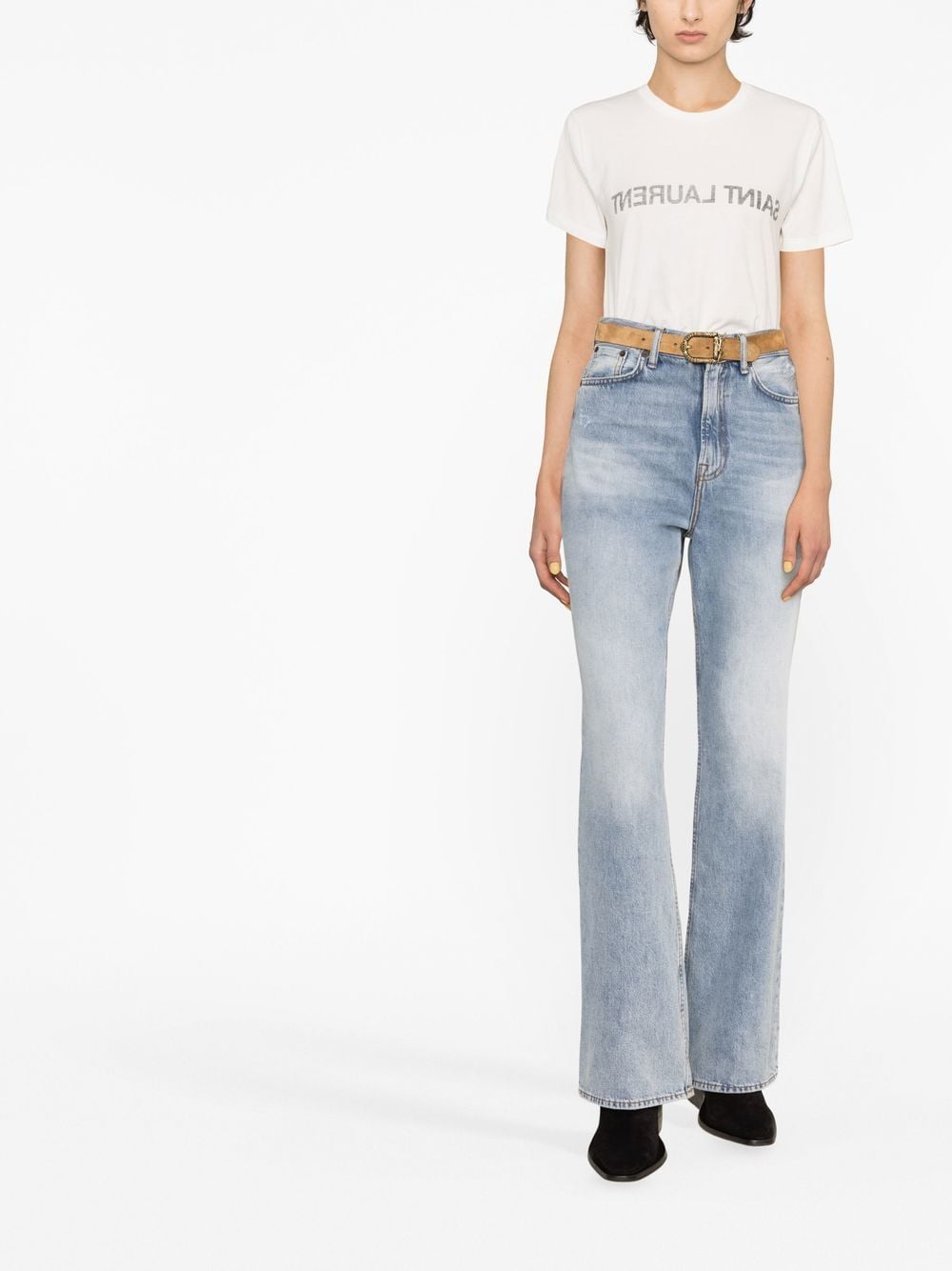 Saint Laurent Paris T-shirts - White | 7277931d831e3674775ad3d81bbe57f97664680b