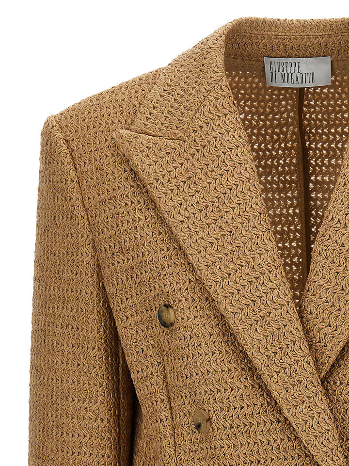 Giuseppe Di Morabito Braided Raffia Blazer BlazerS - Beige | 1529e2eae8c40357ce8280a1f41098eb753f3506