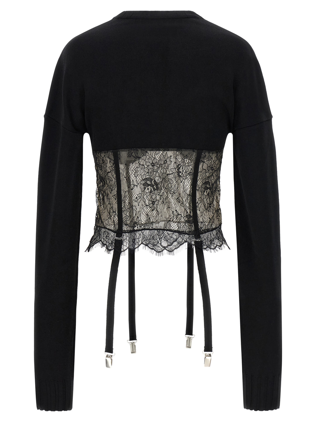 Giuseppe Di Morabito Lace Insert Sweater Sweaters and Cardigans - Black | afaee4698cac179cfb25e0a689525e439955616d