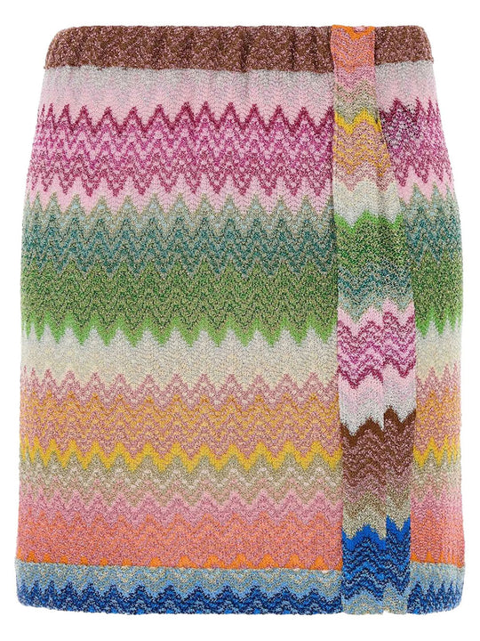 Zig-Zag Motif Mini Skirt
